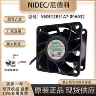 Original Brand New Nidec V60E12BS1A7-09A032 12V 2.45A 6CM Server Cooling Fan