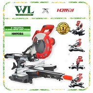 HOMAI HM9086 8'' Industrial Sliding Miter Saw 1700W/Mesin Potong Kayu/Wood Cutter