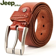 เข็มขัดหนังแท้เกรดบนพร้อมหัวเข็มขัดปักหมุด