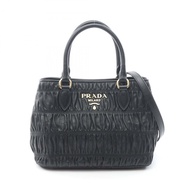 PRADA NAPPA GAUFRE'1 肩挎斜背包 1BA172 黑色真皮二手女款