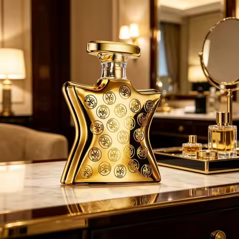 Bond No. 9 New York Signature EDP | Iconic all-gold bottle, rich woody-oriental notes, opulent NYC v