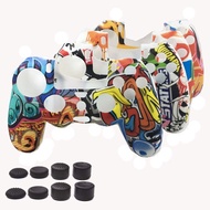 Silicone Rubber Cover Skin Case for Sony PlayStation 4 PS4 Pro Slim Controller with Analog Sticks Gr
