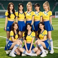 2026世界足球宝贝杯制服感拉拉队女装啦啦队球衣套装吧ds演出7.9 2026 World Football Babe Cup Uniform-Style Cheerleader Women's Ch