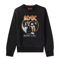 เสื้อฮู้ดแขนยาวผ้าฝ้ายแท้ ACDC Band Rock Punk สำหรับผู้ชาย ทรงหลวม ฤดูหนาว เสื้อฮู้ดพิมพ์ลายเสื้อผ้า