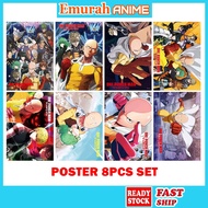 One Punch Man Poster 8pcs anime manga