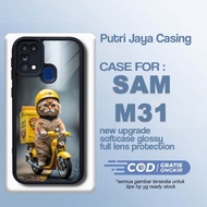 Latest Samsung M31 Case Cat Bicycle Casing Samsung M31 Hardcase Softcase Glossy