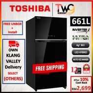 [KLANG VALLEY OWN DELIVERY] Toshiba 2-Doors Ag+ BIO Inverter Refrigerator (661L) GR-A66M(S) BIG FRID