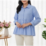 KEMEJA WOMEN'S STRIPE SHIRT - PEPLUM SHIRT - STRIPE SHIRT