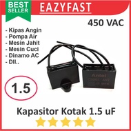 Kapasitor Kotak 1.5uF 1.5 uF Dinamo Motor AC PLN Induksi Kipas Angin Fan Capacitor 450VAC 450 VAC V