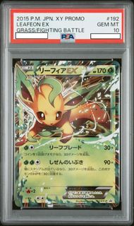 PSA10 Ptcg 日版  PROMO 192/XY-P 葉伊布 Pokemon EX 伊布