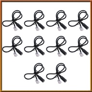 [V E C K] 10PC Phone Adapter Rj9 to 3.5 Female Adapter Convertor Cable PC Computer Headset Telephone