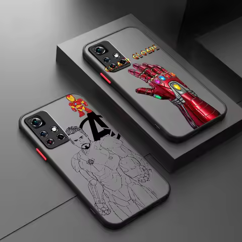 Super Invincible Iron Man Frosted Translucent For Redmi Note 13 12 12S 12T 11 11T 11E 10 10S 9 Pro P