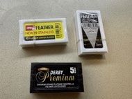 剃鬚刀 刀片 Feather Derby 20片 羽毛牌 blades