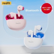 Realfit F2 Headphones TWS HD Calls Bluetooth Earbuds High-Quality Low latency Earphones With AI ENC 