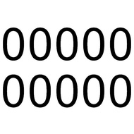 2 INCHES STICKER NUMBER - STYLE 2 (A5 SIZE) FOR BALLOON PLATE NUMBER BOBO BALLOON TRANSPARENT