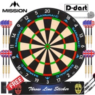 MISSION STEEL TIP DARTBOARD - (SAMURAI III) TOURNAMENT BLADE BRISTLE STEEL DART BOARD
