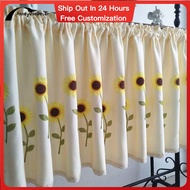 AnneyOneDecor Embroidered Window Tier Curtain Tier Blackout Curtain Window Treatment Rod Pocket Window Curtain Half Window Curtains for Kitchen