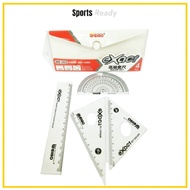 [Aplus] Stationery | 4pcs Geometry Drafting Set 15cm Ruler 180 Degree Protractor 45 Degree & 60 Degr