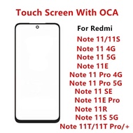 Outer Screen For Xiaomi Redmi Note 11 Pro 4G 5G 11E SE 11R 11T Front Touch Panel LCD Display Glass C