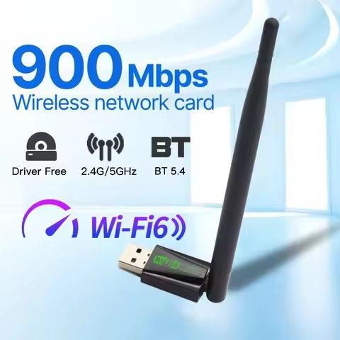 900Mbps WiFi 6 USB Adapter Bluetooth 5.4 AX900 USB Dongle Wireless Network Card Dual Band 2.4G 5G Et