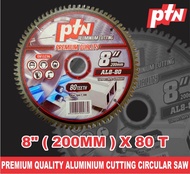 PTN (8") 200 x 80T x 25.4mm TCG Aluminium Cut Saw Blade