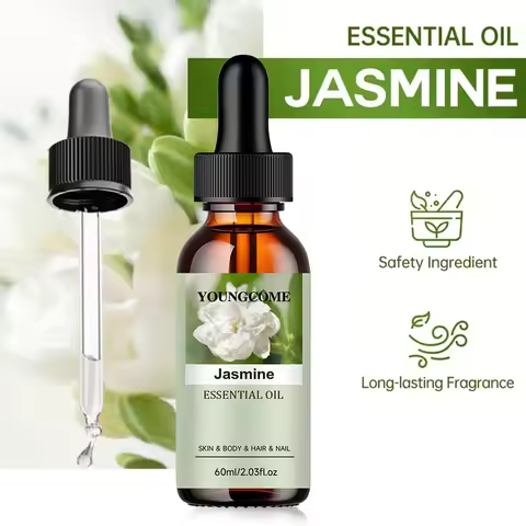 Jasmine essential oil for Hair Care, Home Diffusers body massage, aromatherapy diffuser, facial skin