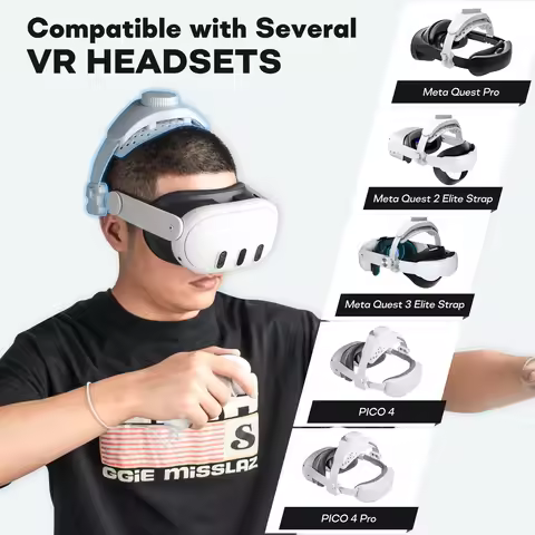 Universal headband for Meta Quest 3/2/Pro/Pico4/4Pro VR glasses, ergonomic, comfortable and stress-r