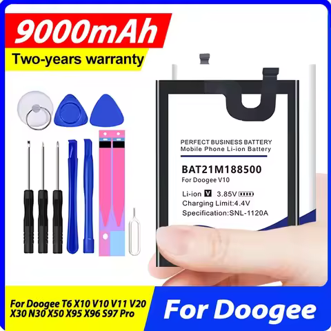 New BAT18702000 BAT21ZN1336000 BAT21M188500 BAT21ZN1318500 Battery For Doogee T6 X10 V10 V11 V20 X30