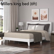 Tomato Home เตียงนอนโมเดิร์น 6ฟุต Millers king bed เตียง6ฟุตไม้ | Chic สวยดูดีเรียบง่าย | แข็งแรง คุณภาพมาตรฐานส่งออกยุโรป