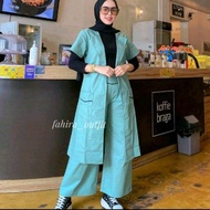 SET KULOT OUTER BLAZER FAHIRA SETELAN MUSLIM WANITA