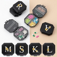 1pc Carry-On Portable Pill Cases One Week 6 Grids Large Capacity Pill Box Dustproof Dispenser Letter