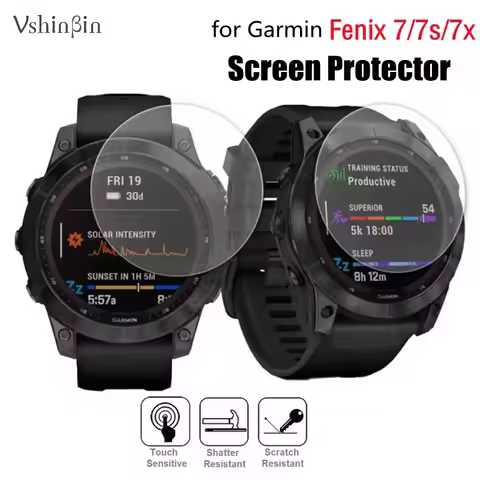 5PCS Screen Protector for Garmin Fenix 7 Pro / Fenix 7s Solar / Fenix 7X Sapphire Smart Watch Temper