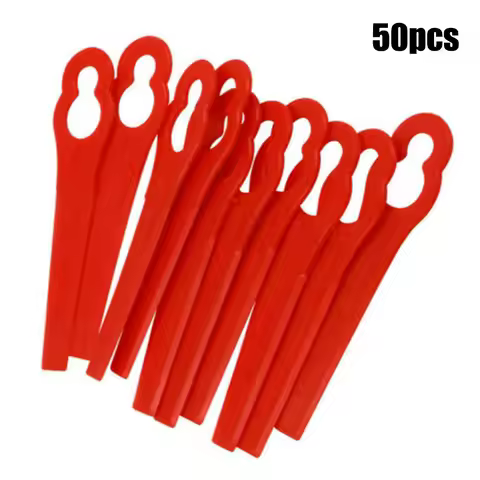 50Pcs Plastic Blades For KULLER For OZITO Grass Trimmer Power Lawnmower Blades Garden Power Tool Acc