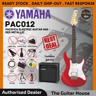 Yamaha PAC012 HSS Electric Guitar Red Metallic Package with GA15II Electric Speaker Amplifier (PAC 012/PAC-012)