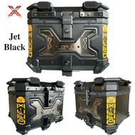TopMotor OFF-X Triple X Evil Eye Aluminium Motorbox Motorcycle Top Box Petak Motor Box Petak Storage