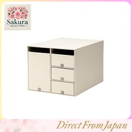 Plus Desk Organizer Small Item Holder Storage Box Storage Case Drawer Cosmetics Living Post Cream Wh