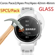 5pcs pack Screen Protector Tempered Glass for Coros Pace 2 / Coros Apex 46 mm/ Apex 42mm/ Coros Apex Pro glass 9H smartwatch Film