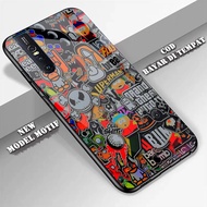Case Vivo V15 Pro Terbaru Fashion Case Graffity New - Softcase Glass Kaca Hardcase Casing Hp Kesing