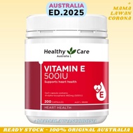 Healthy Care Vitamin E 500IU 200 Kapsul 500 IU Capsules Vit E Caps -