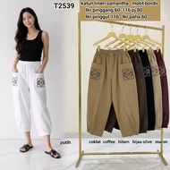 T2539 7per8 embroidered pants