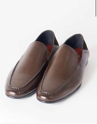 Konrad Collapsible-Heel Suede and Leather 100 % Penny Loafers Brown