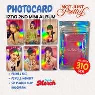 IZNA 2-Sided Hologram Photocard for All Members Unofficial HD & Thick Quality | Jeemin, Saebi, koko,