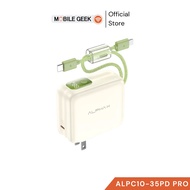 ALPHA-X Power Bank 10000mAh รุ่น ALPC10-35PD ชาร์จเร็ว PD20W จอ LED สายชาร์จในตัว ประกัน 2 ปี