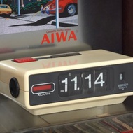 日本 昭和 Seiko 翻頁鐘 QN407 白 鬧鐘 時鐘 復古 擺件