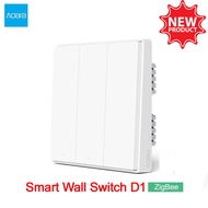 Aqara Wall Switch D1 Global Version Zigbee Wireless Remote Control Key Light Neutral Fire Wire Tripl