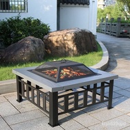 W-8&amp; Garden Barbecue Stove Household Square Table Outdoor Barbecue Outdoor Heating Brazier Barbecue Grill Indoor Carbon