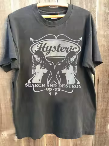 Hysterical Glamour Search and Destroy Print Japan Archives 2000s T-Shirt Men's Summer New Men's Wome