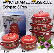 PANCI ENAMEL CALYSPSO SET 5 PCS/PANCI JADUL MOTIF BUNGA,AYAM JAGO