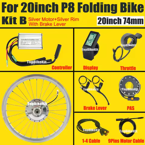TB222 Suitable for 74mm P8 Folding Bike Motor 20inch 406 Wheel Rim 36V 48V 250W Motor For 20inch Bik