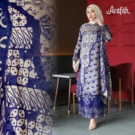 SET BATIK SUTRA GAMIS BATIK MODERN GAMIS PESTA MEWAH GAMIS WISUDA SET TUNIC ELEGANT GAMIS BATIK KEKI